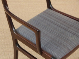 Mid-Century  modern scandinavian pait of 2 armchairs model Rungstedlund in mahogany by Ole Wanscher