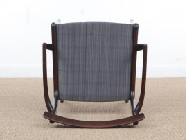 Mid-Century  modern scandinavian pait of 2 armchairs model Rungstedlund in mahogany by Ole Wanscher