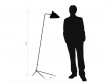 Standing lamp 1 arm by Serge Mouille, new edition