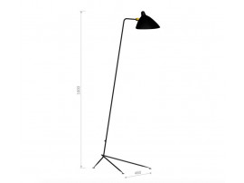 Standing lamp 1 arm by Serge Mouille, new edition