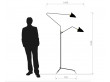 Standing lamp 3 arms by Serge Mouille, new edition