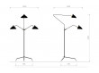 Standing lamp 3 arms by Serge Mouille, new edition