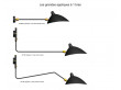 Grande applique Serge Mouille 1 bras droit pivotant, nouvelle édition
