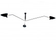 Ceiling lamp with 2 still arms or 3, 5 rotating arms by Serge Mouille, new edition