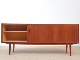 Mid-Century  modern scandinavian sideboard in teak by Nils Jonsson, model "Trio"