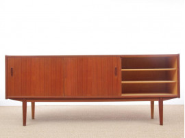 Mid-Century  modern scandinavian sideboard in teak by Nils Jonsson, model "Trio"