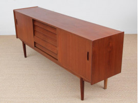 Mid-Century  modern scandinavian sideboard in teak by Nils Jonsson, model "Trio"