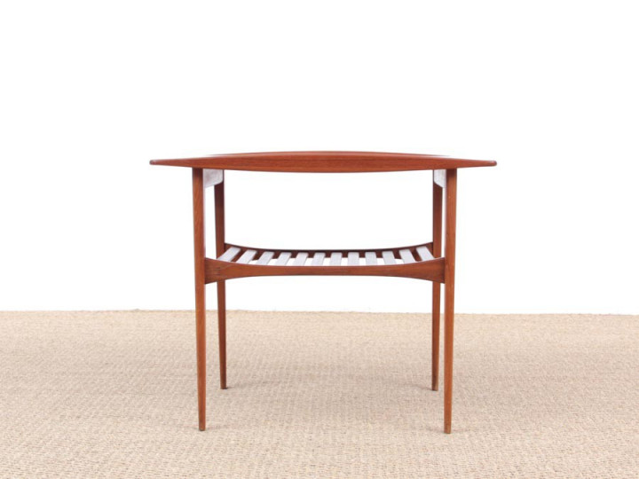 Table d'appoint scandinave en teck massif modèle FD 510