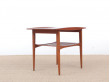 Table d'appoint scandinave en teck massif modèle FD 510