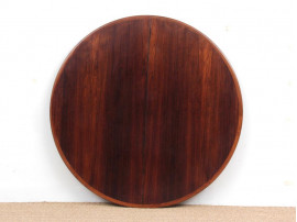 Mid-Century  modern scandinavian round dining table in Rio rosewood 6/10 seat