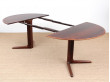 Mid-Century  modern scandinavian round dining table in Rio rosewood 6/10 seat