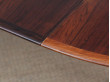 Mid-Century  modern scandinavian round dining table in Rio rosewood 6/10 seat