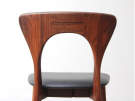 Mid-Century  modern scandinavian set of dining chairs  in Rio rosewood model "Peter"