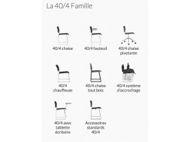 Bar stool model 40/4 by David Rowland, new edition. 63 cm or 77 cm