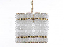 Suspension, ou lustre, scandinave en cristal 