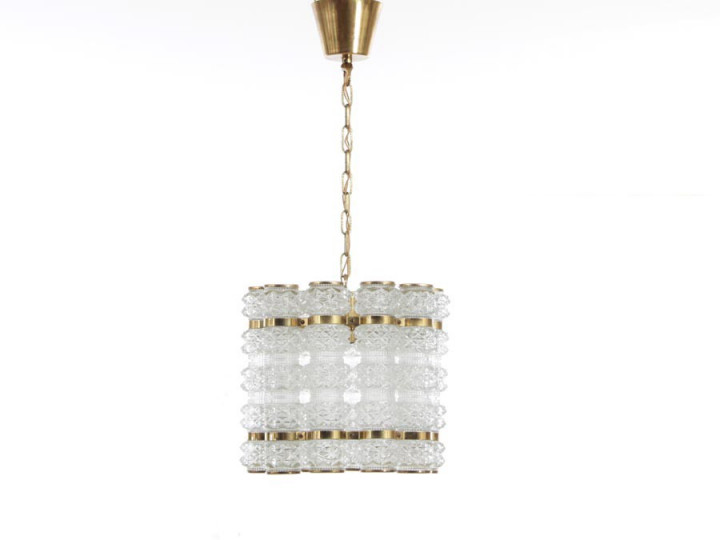 Suspension, ou lustre, scandinave en cristal 