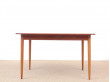 Mid-Century  modern scandinavian dining table in teak and oak, 4/8 seats, by Yngve Ekström