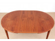 Mid-Century  modern scandinavian round dining table in teak, 4/8 seats