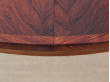 Mid-Century  modern scandinavian round dining table in Rio rosewood 6/8 seats