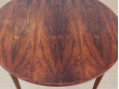 Mid-Century  modern scandinavian round dining table in Rio rosewood 6/8 seats