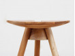 Tabouret scandinave tripode en teck.