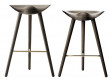 Mid-Century  modern scandinavian bar stool model ML42 oak, 69 /77 cm, by Mogens Lassen, new edition.