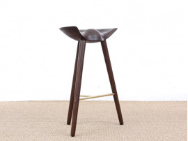 Mid-Century  modern scandinavian bar stool model ML42 oak, 69 /77 cm, by Mogens Lassen, new edition. 