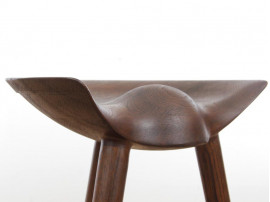 Mid-Century  modern scandinavian bar stool model ML42 oak, 69 /77 cm, by Mogens Lassen, new edition. 