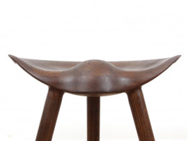 Mid-Century  modern scandinavian bar stool model ML42 oak, 69 /77 cm, by Mogens Lassen, new edition. 