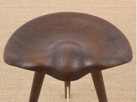 Mid-Century  modern scandinavian bar stool model ML42 oak, 69 /77 cm, by Mogens Lassen, new edition. 