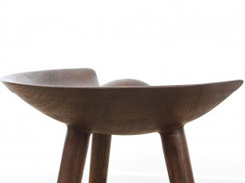 Mid-Century  modern scandinavian bar stool model ML42 oak, 69 /77 cm, by Mogens Lassen, new edition. 