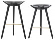 Mid-Century  modern scandinavian bar stool model ML42 oak, 69 /77 cm, by Mogens Lassen, new edition. 