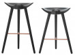 Mid-Century  modern scandinavian bar stool model ML42 oak, 69 /77 cm, by Mogens Lassen, new edition. 