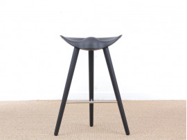 Mid-Century  modern scandinavian bar stool model ML42 oak, 69 /77 cm, by Mogens Lassen, new edition. 