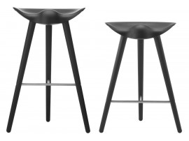 Mid-Century  modern scandinavian bar stool model ML42 oak, 69 /77 cm, by Mogens Lassen, new edition. 