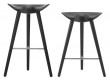 Mid-Century  modern scandinavian bar stool model ML42 oak, 69 /77 cm, by Mogens Lassen, new edition. 