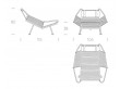 Lounge chair Flag Halyard PP 225 by Hans Wegner new edition, steel base