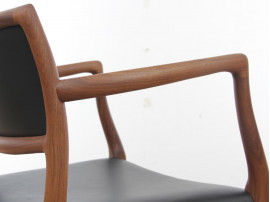 Mid-Century Modern Danish armchair model 65  by Niels Møller, new edition