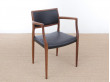 Mid-Century Modern Danish armchair model 65  by Niels Møller, new edition