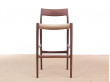 Mid-Century Modern danish barstool model 77 by Niels O. Møller, new edition