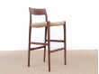 Mid-Century Modern danish barstool model 77 by Niels O. Møller, new edition