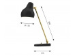 Lampe de table scandinave VL38 noitre. Edition neuve