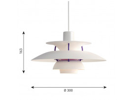 Mid-Century  modern scandinavian pendant lamp  PH 5 mini by Poul Henningsen for Louis Poulsen