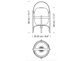 Lampe de table scandinave modèle Cestita. Edition neuve