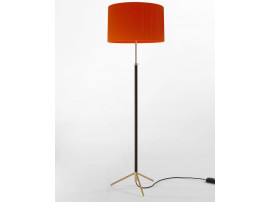 Mid-Century  modern scandinavian brass polished floor lamp Pie de Salón by Jaume Sans. New edition