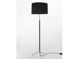 Mid-Century  modern scandinavian brass polished floor lamp Pie de Salón by Jaume Sans. New edition