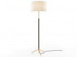 Mid-Century  modern scandinavian brass polished floor lamp Pie de Salón by Jaume Sans. New edition