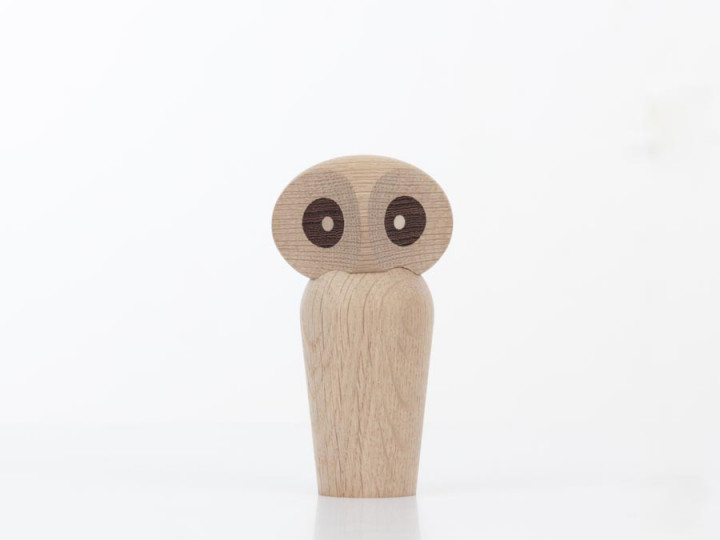 Petite chouette en chêne fumé "the Owl". Nouvelle édition