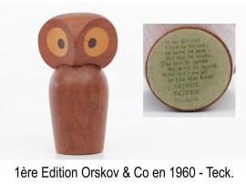 Small Owl in smaked oak by Paul Anker Hansen. New edition