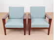 Mid-Century  modern scandinavian pair of lounge chairs model 35 by  Arne Wahl Iversen.